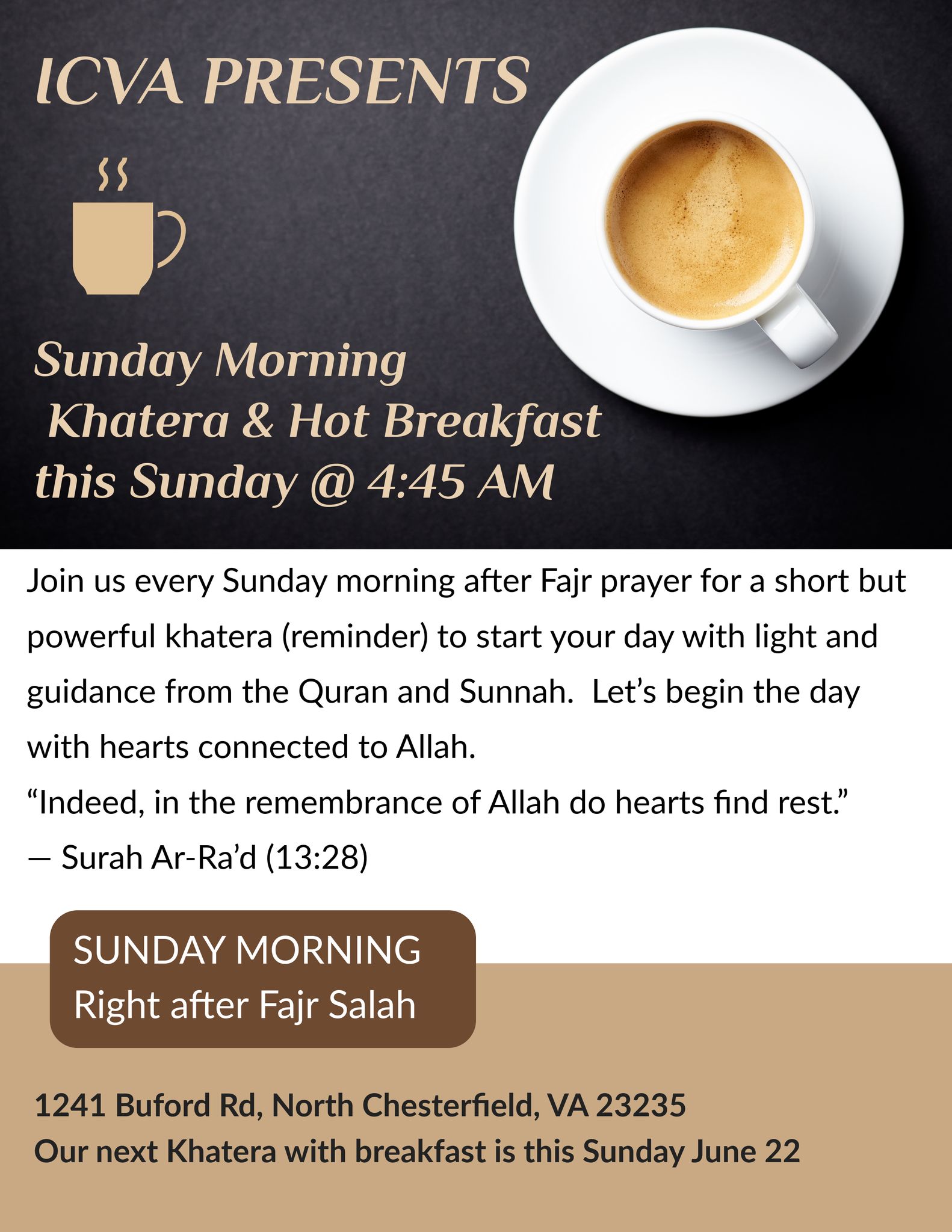 Sunday Morning Khatera & Hot Break Fast